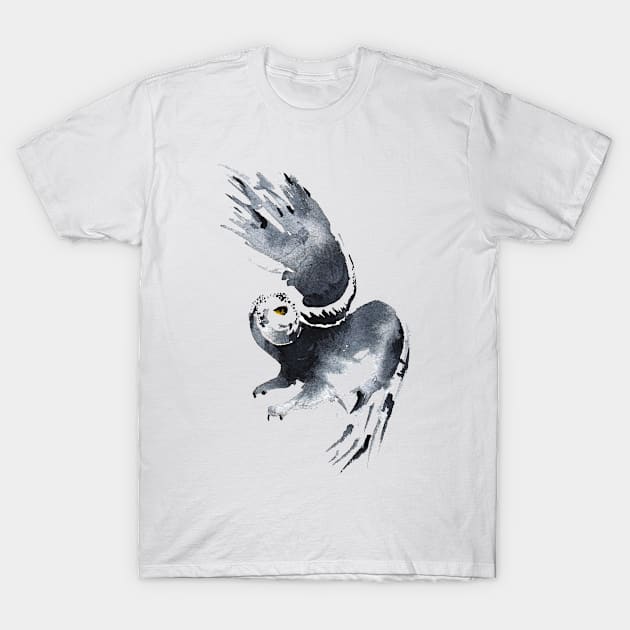 Watercolor owl T-Shirt by NadiiaGogol